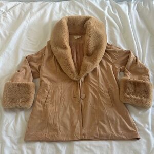 Princess Polly Fur Trimmed Coat Jacket